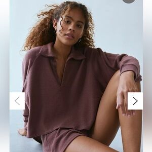 NWT Out From Under Cosima Cozy Collared Top Size XS